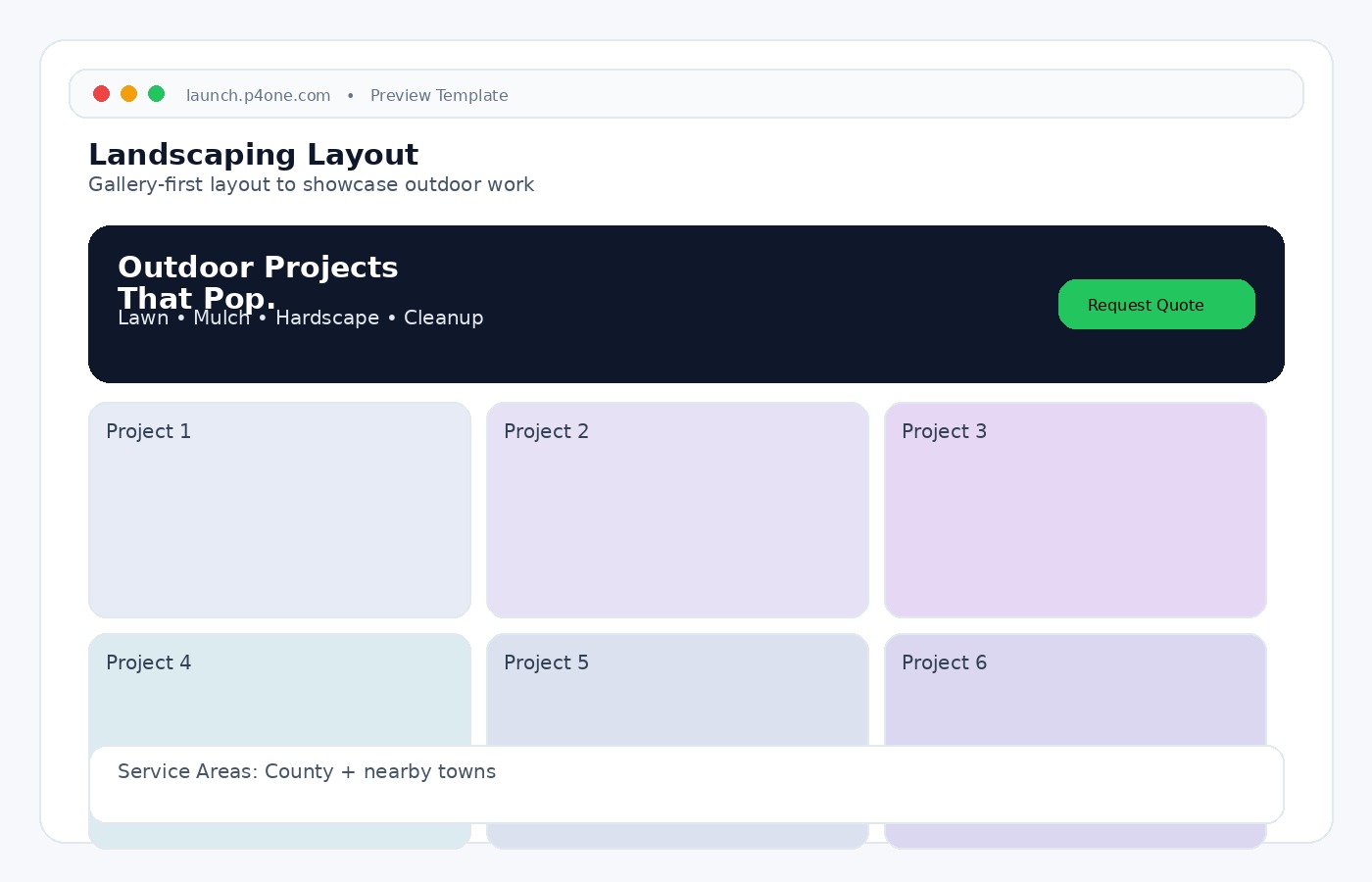 Landscaping layout preview